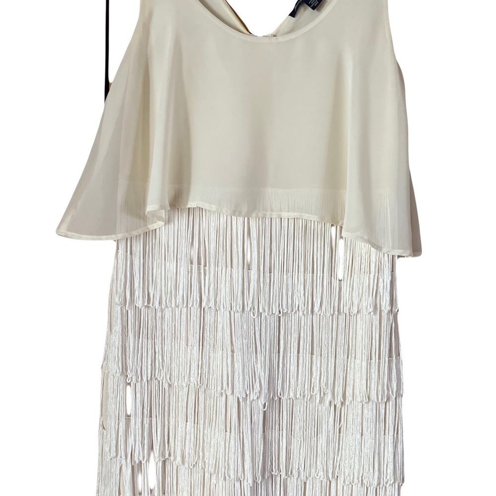 AE cream colored tassel dress. Size 4